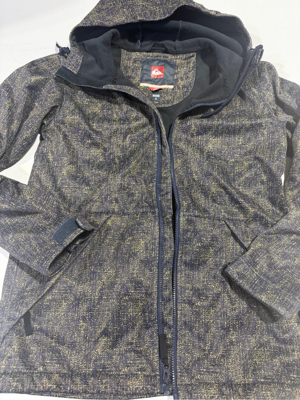 Quiksilver Women's Hooded Ski Jacket in Black and Gold Heather